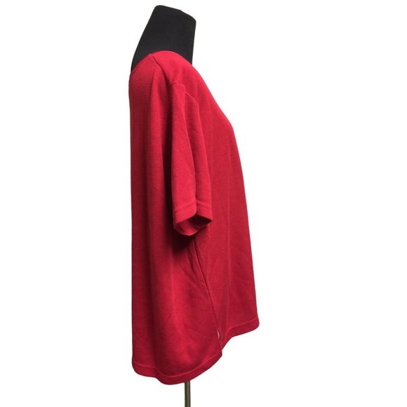 Carolyn Taylor Woman Essentials Womens Size 2XL Red Short Sleeved Shirt - Picture 5 of 5